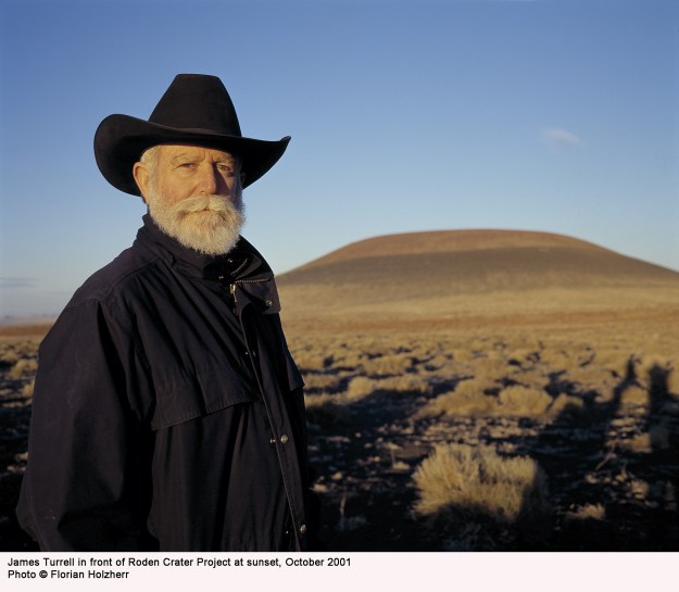 James Turrell casts a long shadow in the art world, and no project is bigger than that of his Roden Crater: an ancient, non-active volcanic crater in the Arizona desert which he is converting to a naked-eye observatory. Michael Govan writes in the book James Turrell: A Retrospective, “In some parts Roden Crater is an architectonic camera obscure, rendering the image of celestial bodies like the sun or moon within spaces we inhabit—bringing outside light inside.”