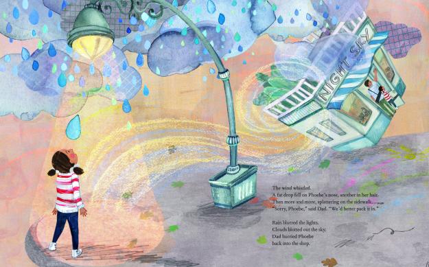 Bright Sky, Starry City © 2015 by Uma Krishnaswami, illustrations © 2015 by Aimée Sicuro. Reproduced with permission of Groundwood Books Limited (www.groundwoodbooks.com)