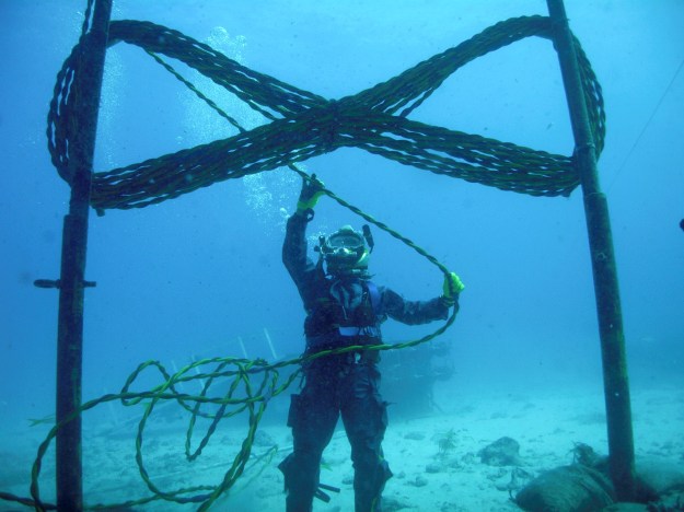 Photo credit: NASA In 2007, two years before he flew to the International Space Station, astronaut Ricky Arnold spent 10 days on an undersea mission with NEEMO: the NASA Extreme Environment Mission Operations project located in the Florida Keys National Marine Sanctuary in which astronauts, engineers, and scientists live in Aquarius, the world’s only undersea research station. During undersea “moon walks,” Arnold and his NEEMO 13 crew members performed a series of tasks and experiments, including the investigation of future spacesuit design research related to the physiology and human behavior aspects of living in extreme environments.